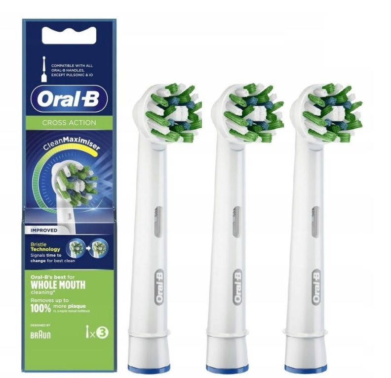

Насадки Oral-B Cross Action EB50 (3 шт.) для электрической зубной щетки