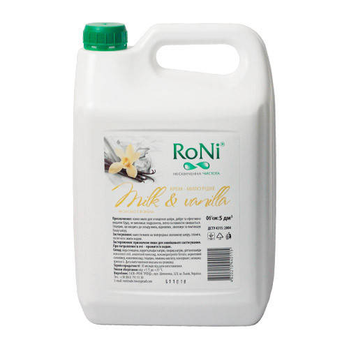 

Жидкое мыло-пена для дозатора RONI с ар. ванили TM RONI - канистра, 5 л