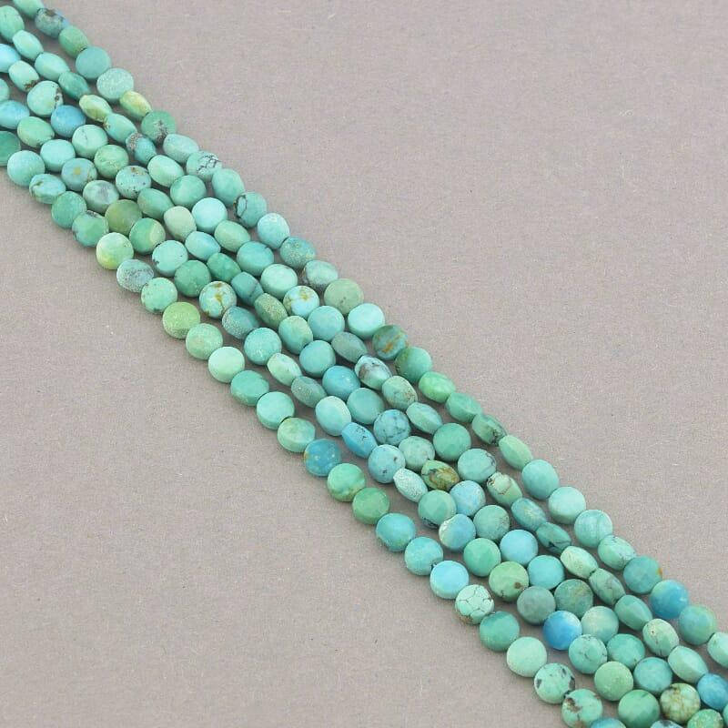 

Нитка из натурального камня Бирюза 40 см. (Без замка)