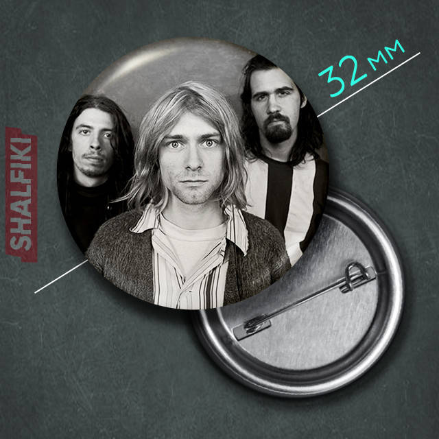 

"Нирвана" значок круглый на булавке Ø32 мм