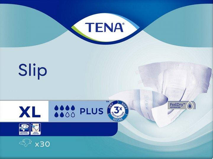 

Подгузники для взрослых Tena Slip Plus XL 30 шт 120-160 см 6 капель