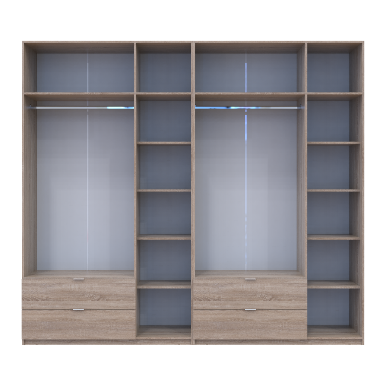 Розпашна Шафа для одягу Doros Лукас Дуб сонома 3+3 ДСП 270х50х240 (42005115) 6