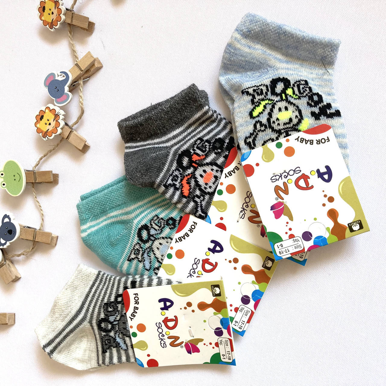 

Носочки для младенцев 0-3 месяца (стопа 8,5 см), Белый