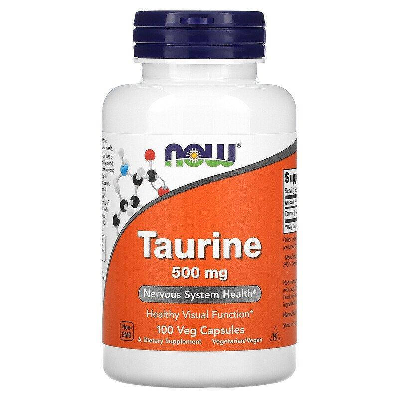 

Таурин Taurine 500 мг Now Foods 100 капсул