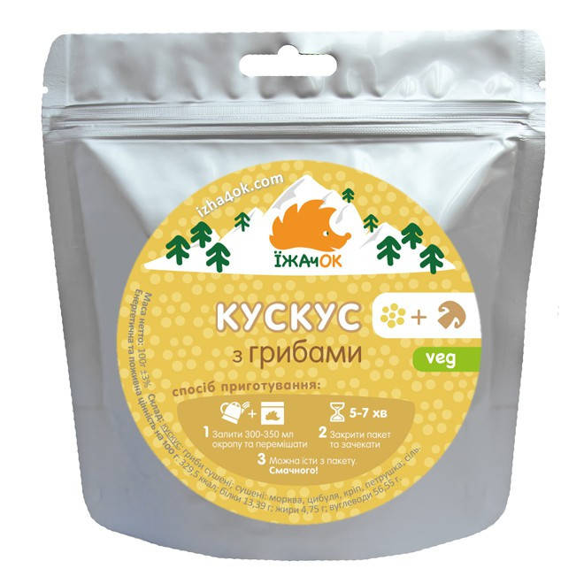 

Сушені продукти Їжачок Кускус з грибами