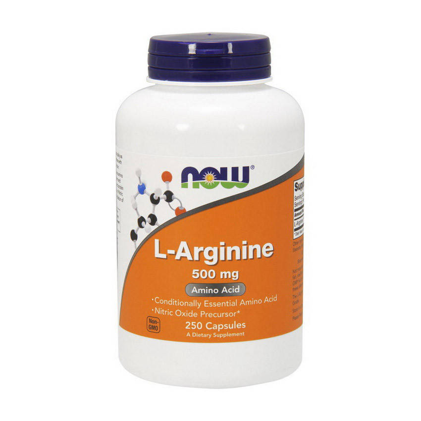 

Аргинин NOW Arginine 500 mg (250 caps)