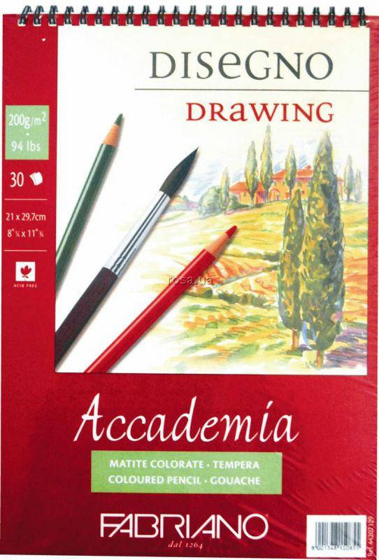 

Альбом на спирали Accademia А5 (14,8*21см) 200г/м2, 30л, мелкое зерно, Fabriano
