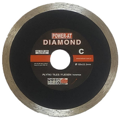 

Круг алмазный отрезной 125×2.0×22.2 мм Diamond Power-AT