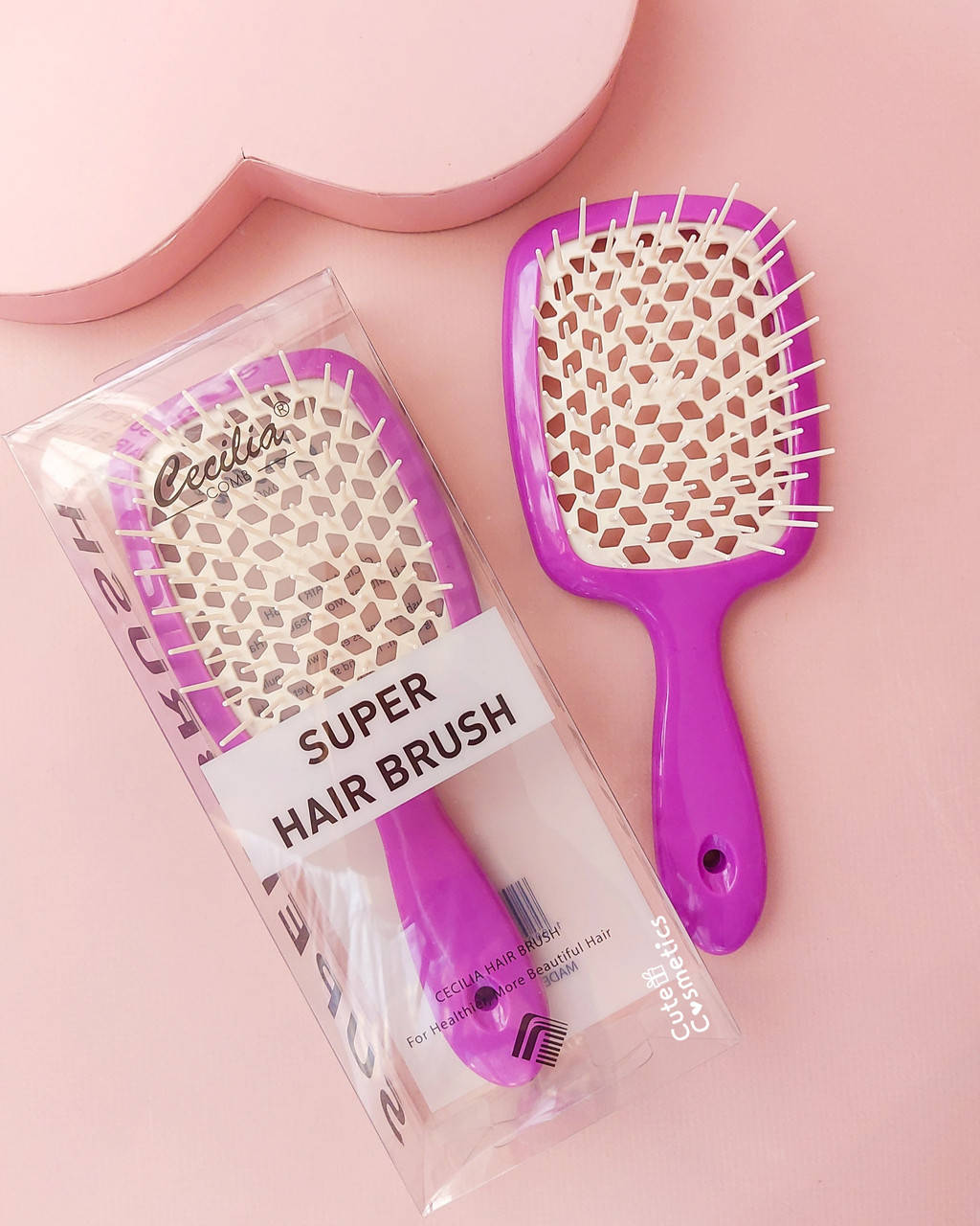 

Розчіска для волосся глянцева Cecilia Super Hair Brush . Фіолетова
