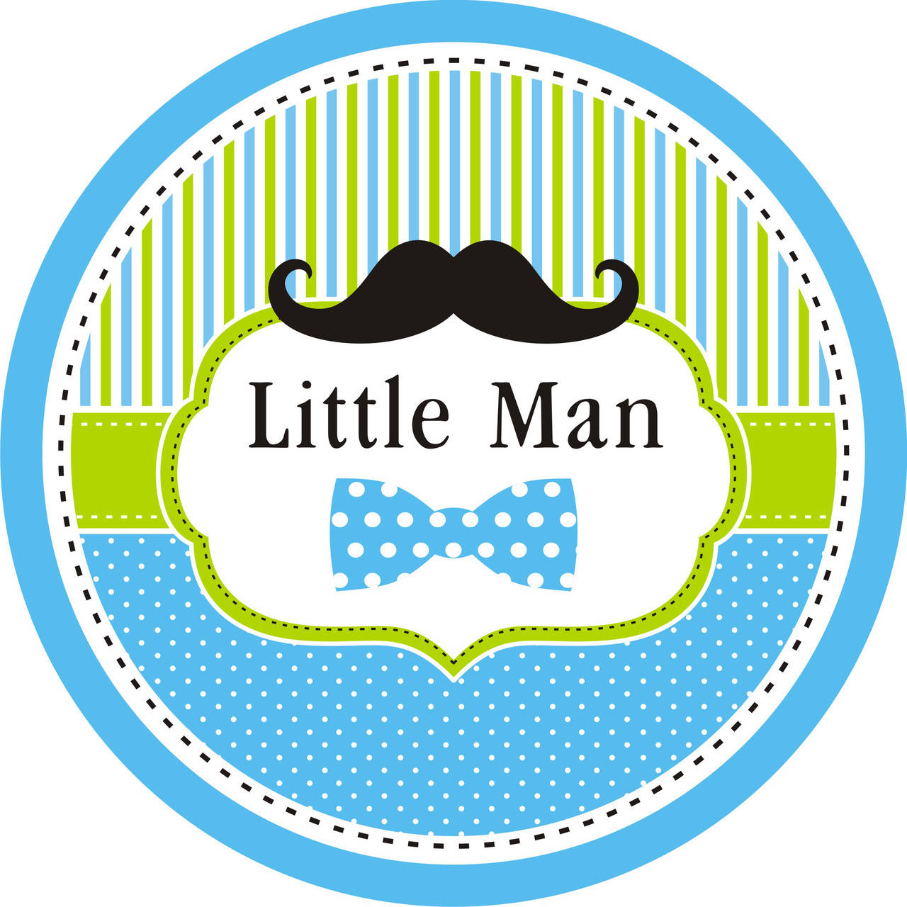

Тарелки бумажные одноразовые детские " Little Man ". 18 см.10 шт.