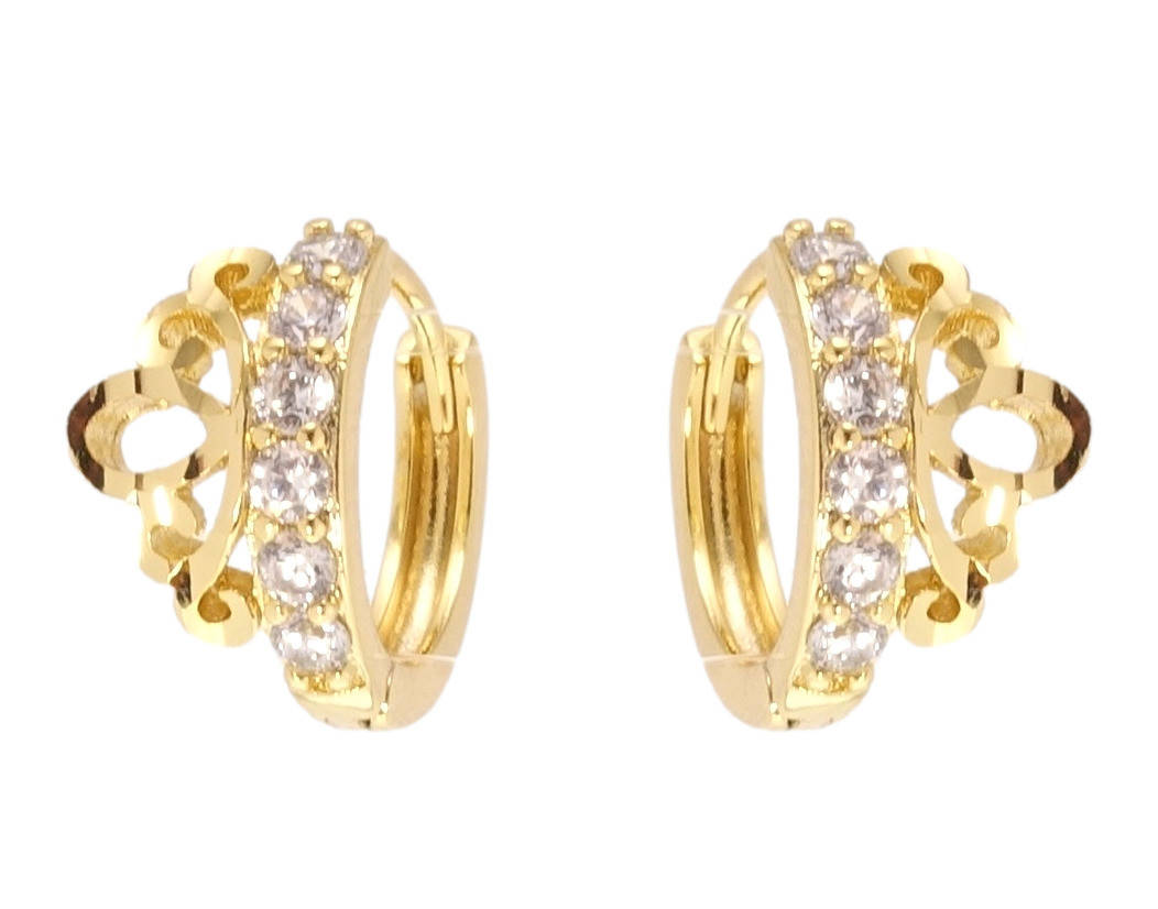 

Серьги Xuping JEAN GOUJON Позолота 14K колечки "Корона"