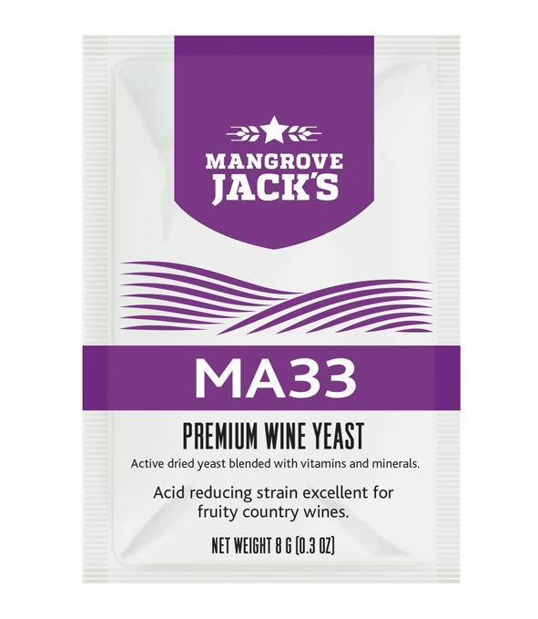 

Дрожжи для фруктовых домашних вин Mangrove Jack's MA33 (Н.Зеландия)