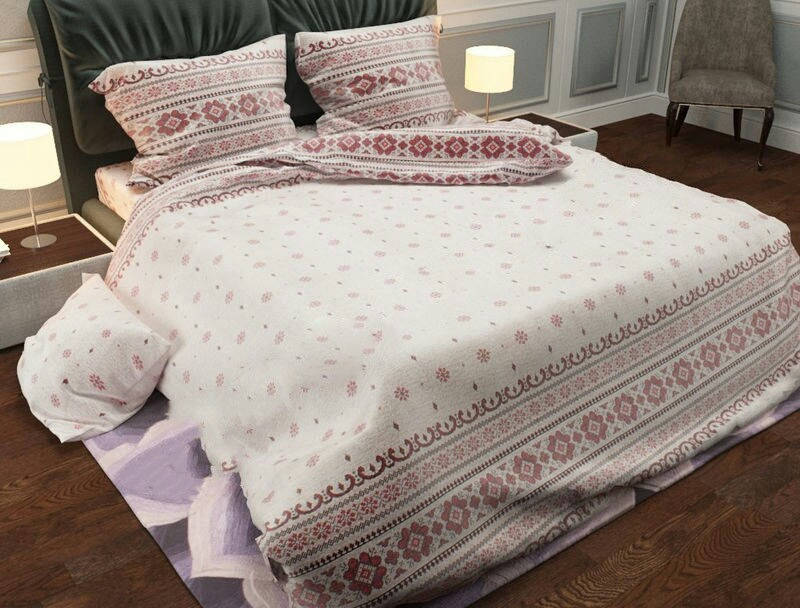 

Двоспальний постільний комплект - Вишиванка українська червона, Разные цвета