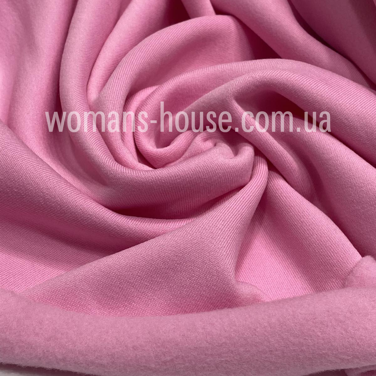 

Ткань трехнитка футер начес Розовый