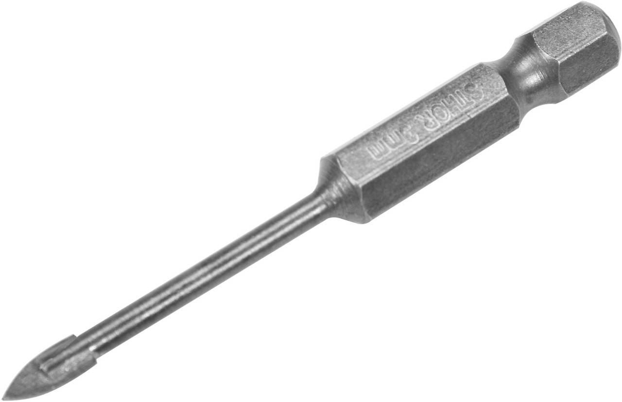 

Сверло по стеклу и керамике YG6X HEX-1/4" Ø= 3 x 60 мм STHOR 21700