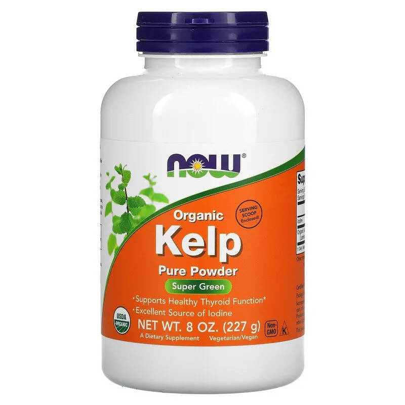 

Келп NOW Foods "Organic Kelp Pure Powder" поддержка щитовидной железы, порошок (227 г)