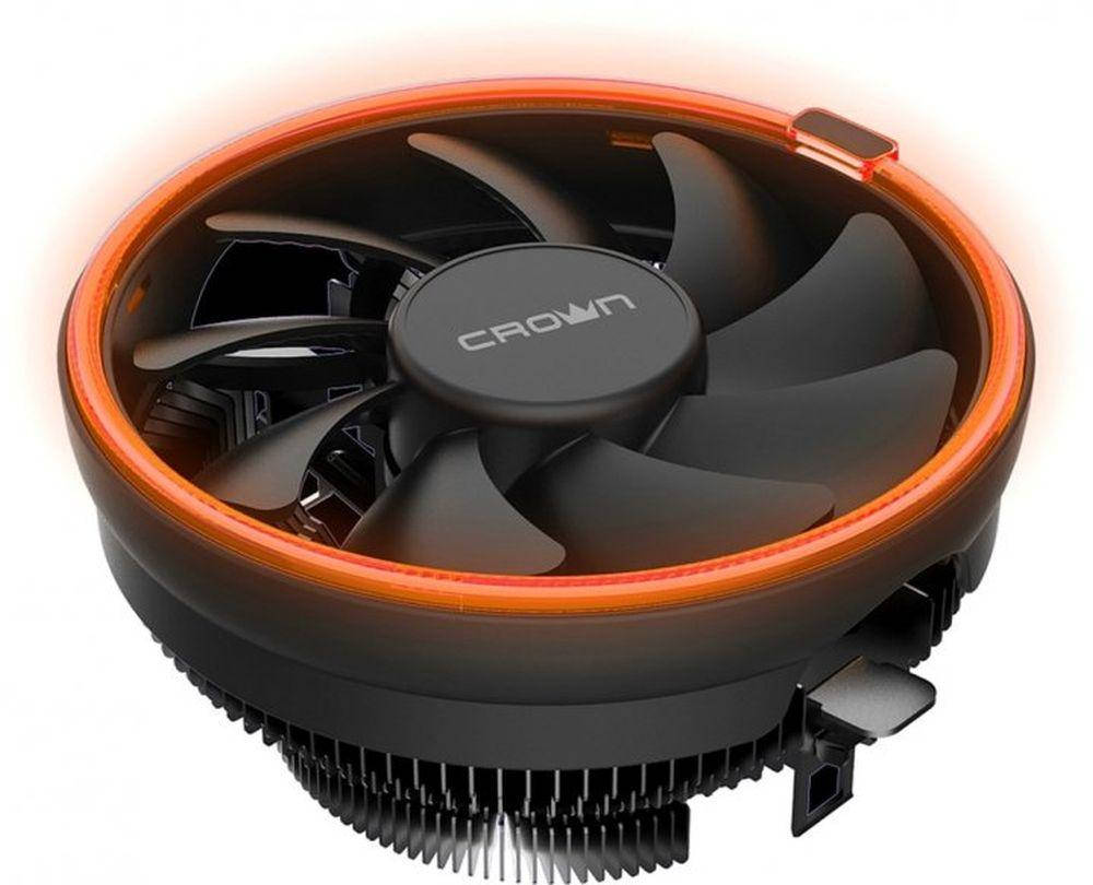 

Вентилятор CPU Crown CM-1153PWM, LED Orange, Al, до 115W