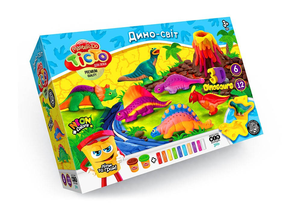 

Набор теста для лепки "Master Do" ДИНО Danko Toys, Разные цвета