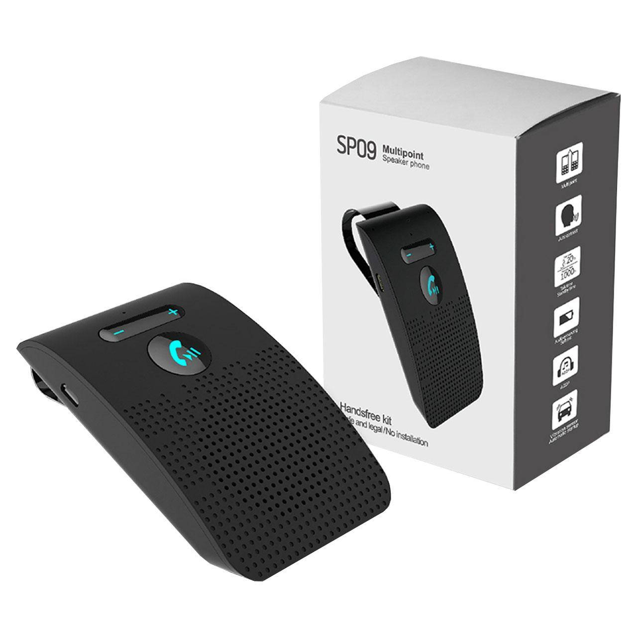 

Громкая связь Lesko SP09 с встроенным микрофоном Bluetooth 4.2 блютуз-гарнитура свободные руки Батарея 550мАч