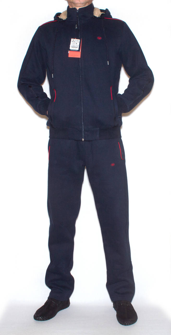 

Спортивний костюм з хутром чоловічий 5110 M,L,XL,XXL,3XL XXXL, Синий