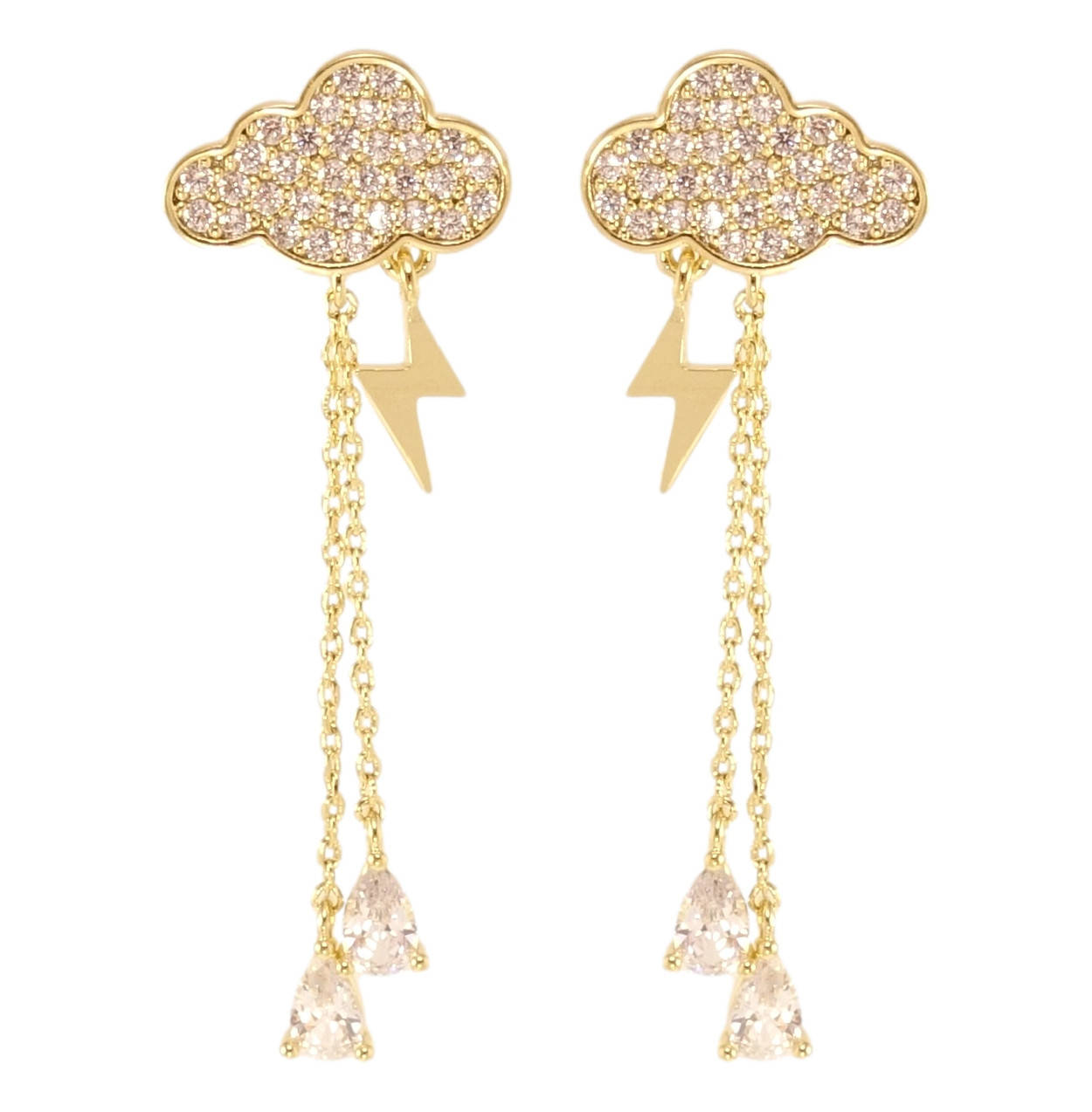 

Серьги Xuping QQMM Позолота 14K игла серебро 925 гвоздики (пусеты) "Грозовая туча"
