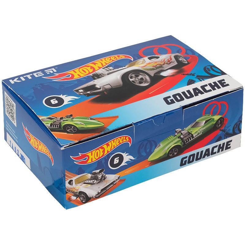 

Гуаш Kite Hot Wheels 6 кольорів 20 мл, Разные цвета