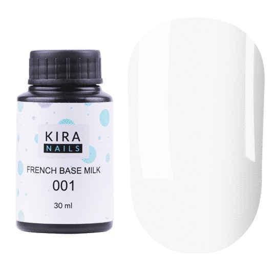 

Kira Nails French Base Milk 001 (молочна), 30 мл