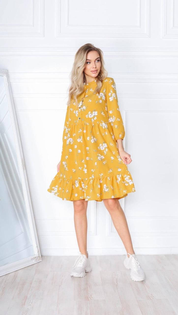 

Женское весеннее платье в цветочек новинка 2022