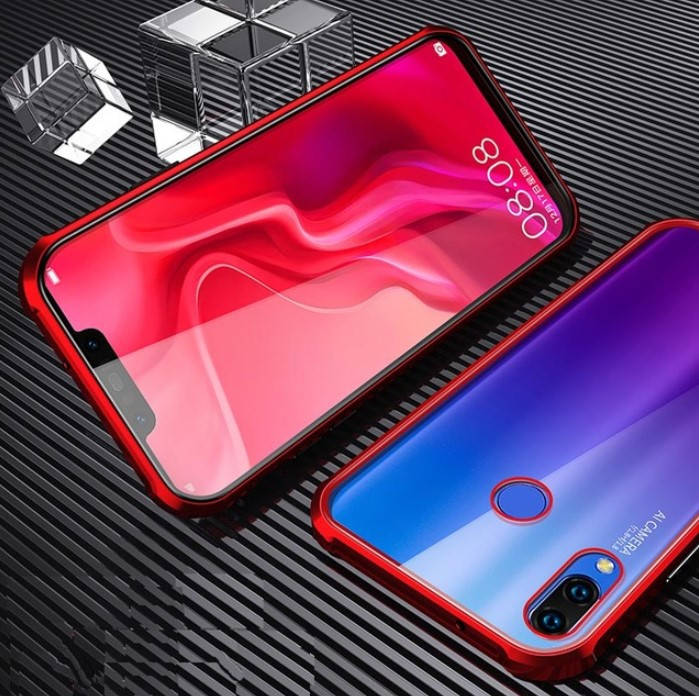 

Магнитный чехол Magnetic для Huawei Honor 8X два стекла (Разные цвета) Красный