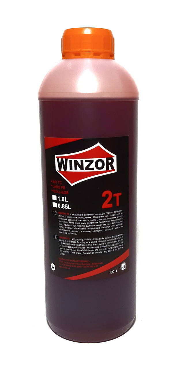 

Масло моторное WINZOR 2-Т Cинтетика красная (1л.)