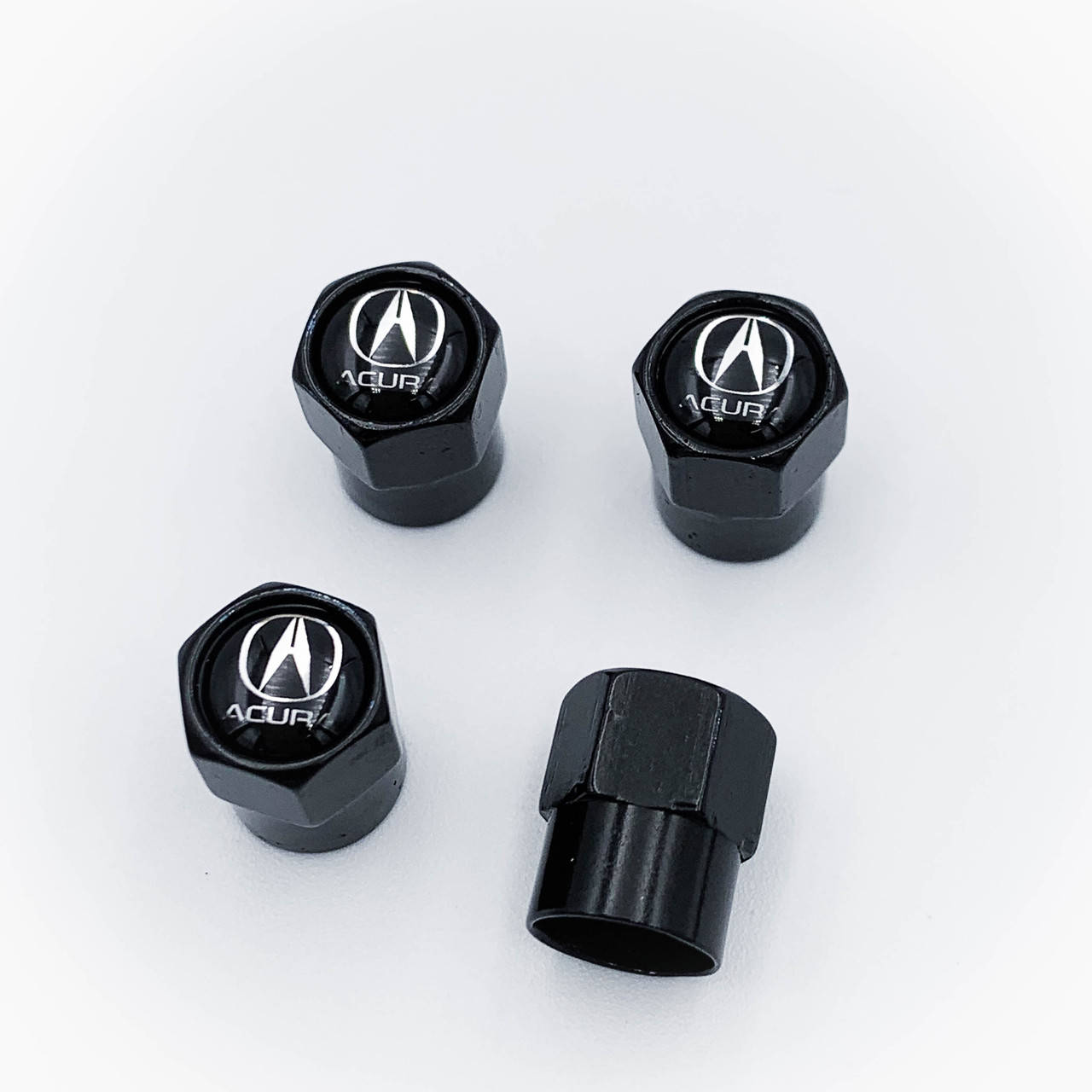 

Защитные колпачки на ниппеля ACURA (Акура) 4 шт Чёрные