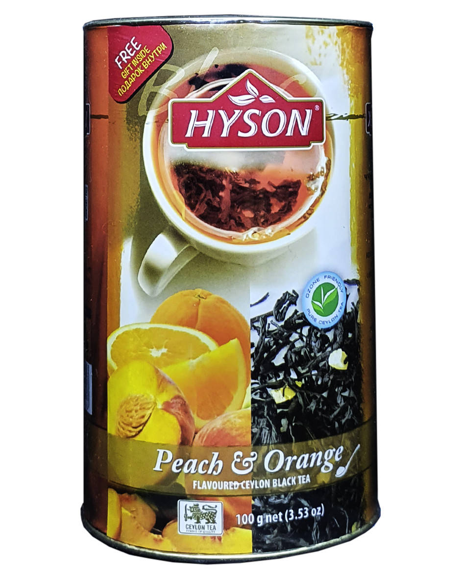 

Чай чорний з ароматом персика і апельсина Hyson Peach & Orange 100 г (53479)