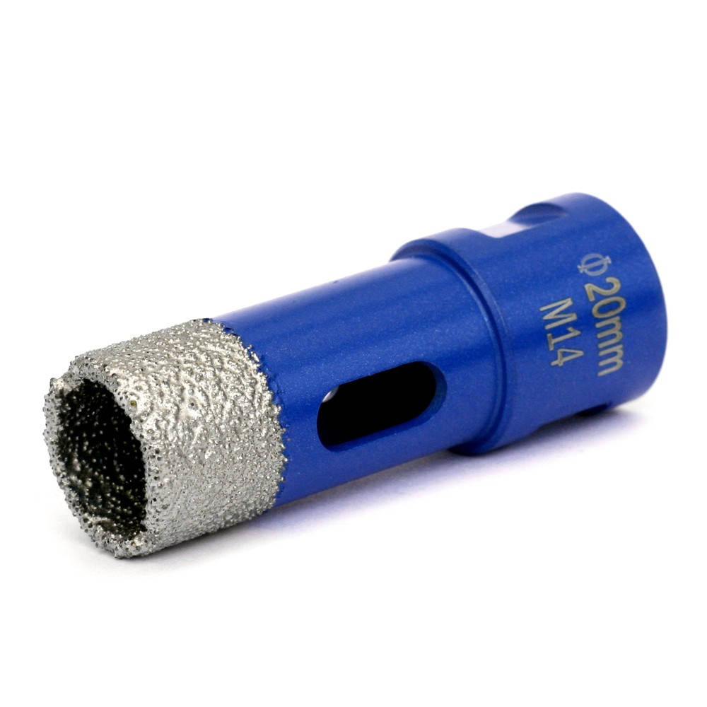 

Алмазное сверло, коронка вакуумного спекания 20мм м14 для сверления отверстий в керамограните, камне, граните,