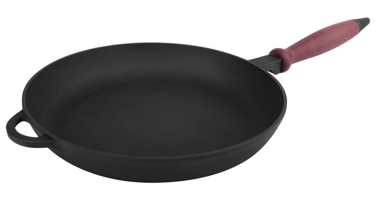 

Сковорода Ситон с деревянной ручкой d24см h4см чугун, Сковородка чугунная, Сковородка с двумя ручками