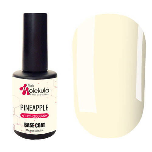 

Molekula Base Coat Pineapple - цветная база (ананасовый, эмаль), 12 мл