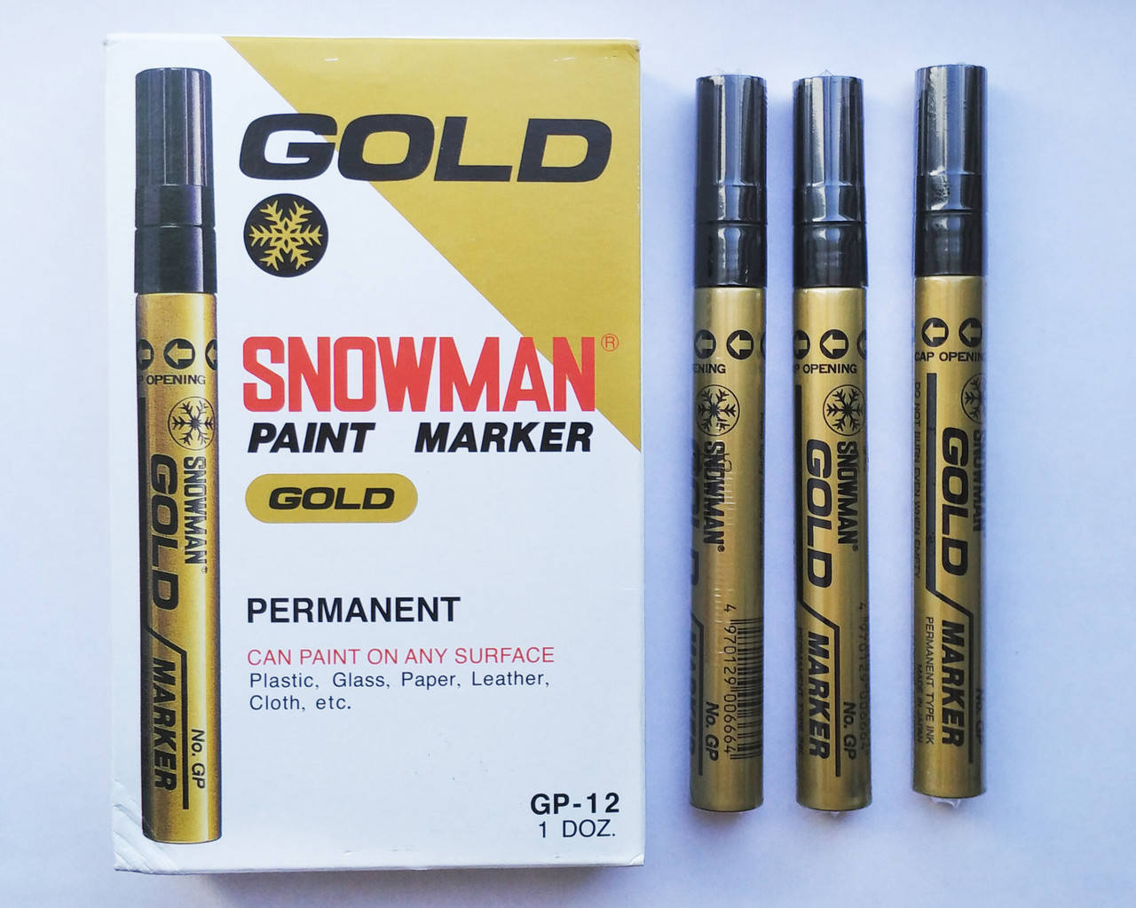 

Маркер перманентный SNOWMAN Золотой