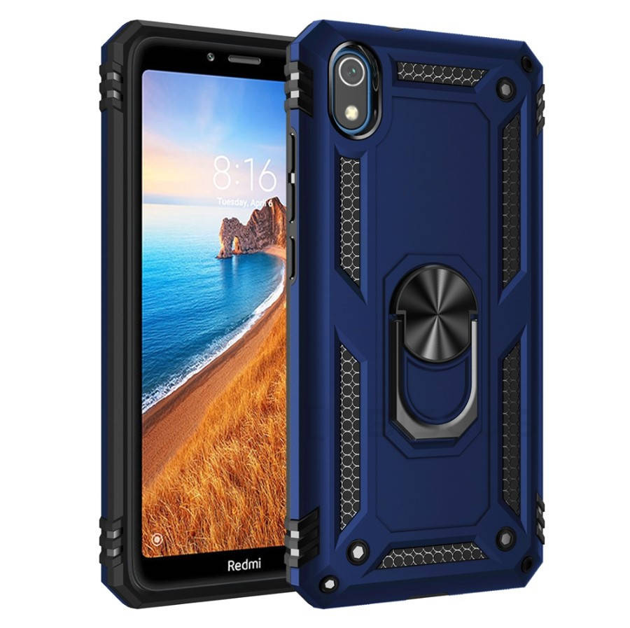 

Противоударный чехол Combo Ring для Xiaomi Redmi 7A (Разные цвета) Синий