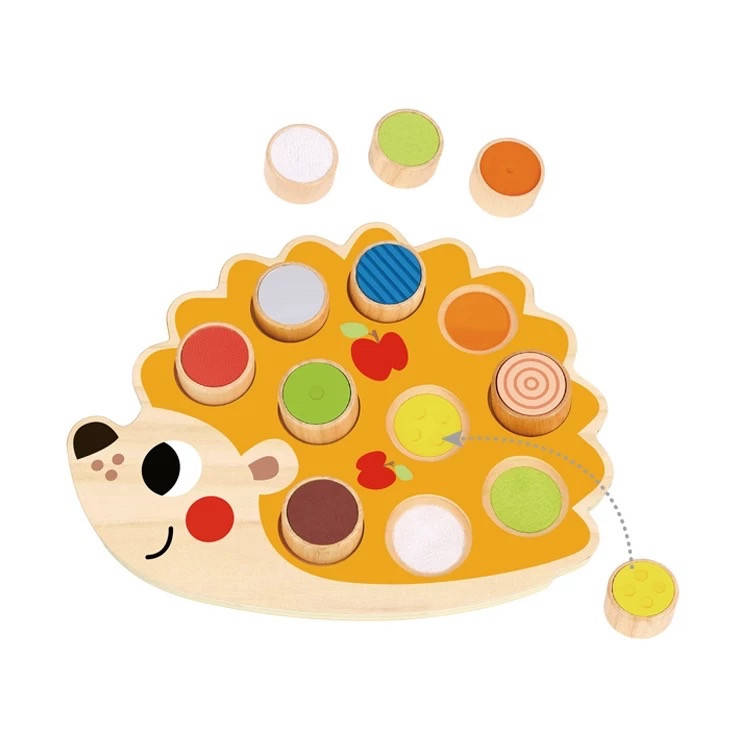 

Развивающая игра сенсорное лото сортер Tooky Toy Ежик. Деревянные бочонки Монтессори.