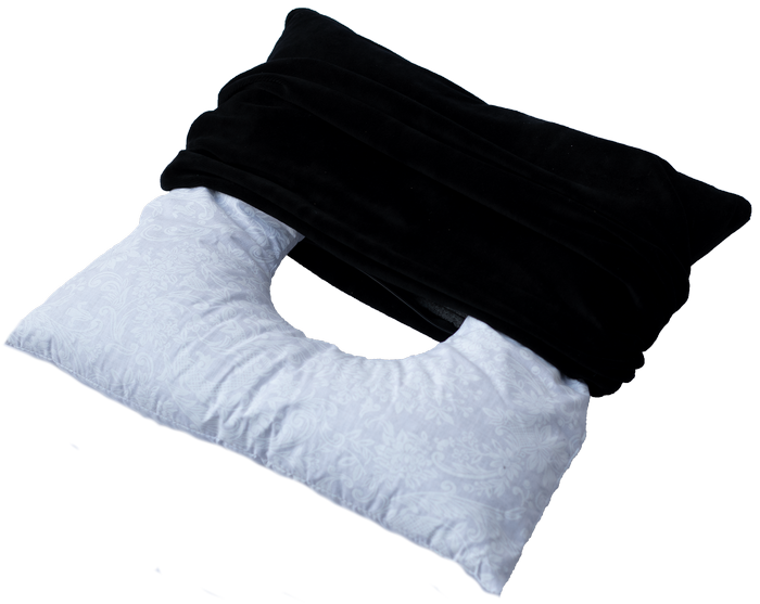 

Ортопедическая подушка ректальная с гречихой в чехле на молнии 40х40см Olvi, Белый