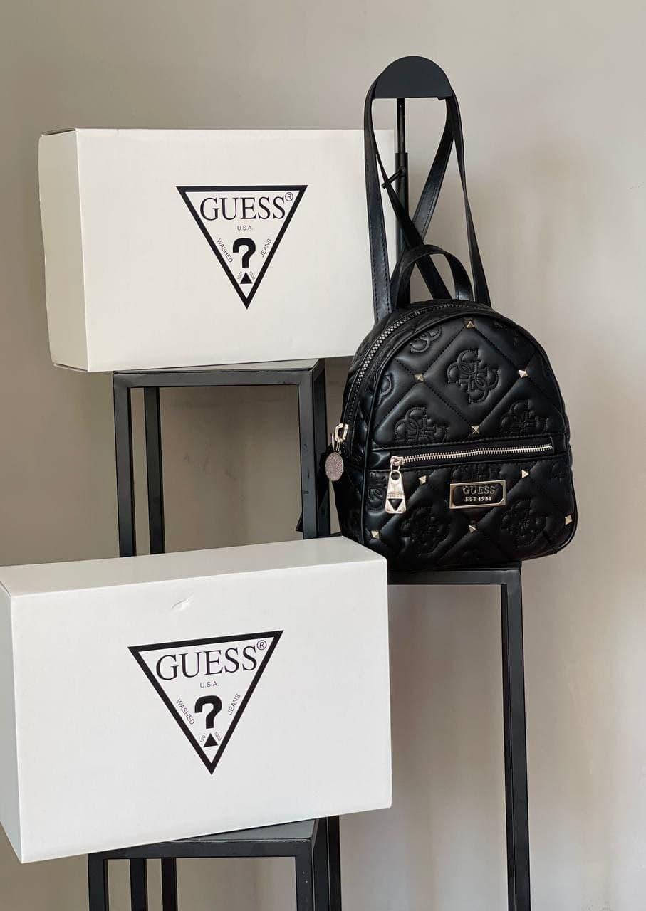 

Рюкзак женский черный Guess Рюкзак Гесс маленький Люкс качество