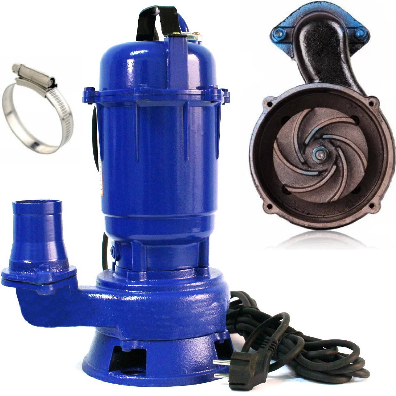 

Бытовой насос фекальный погружной с измельчителем 1100 Вт для выкачки выгребной, сливной ямы дома WQD 10