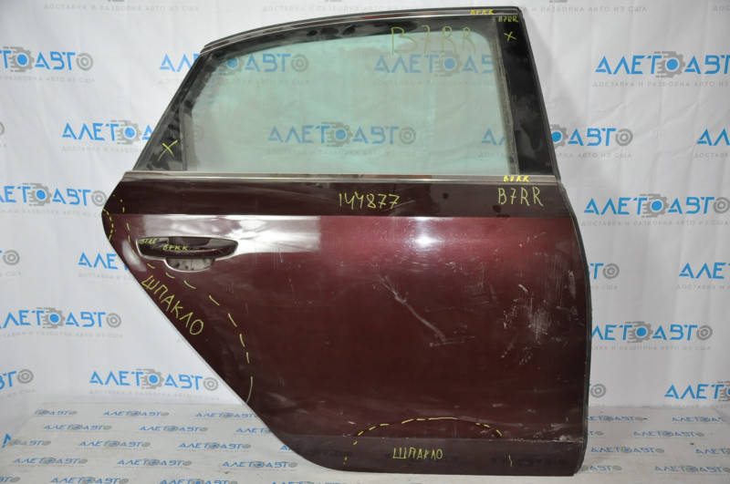 

Дверь голая зад прав VW Passat b7 USA бордо замят край шпакло 561-833-056-C Фольксваген Пассат 2012-2015, Белый