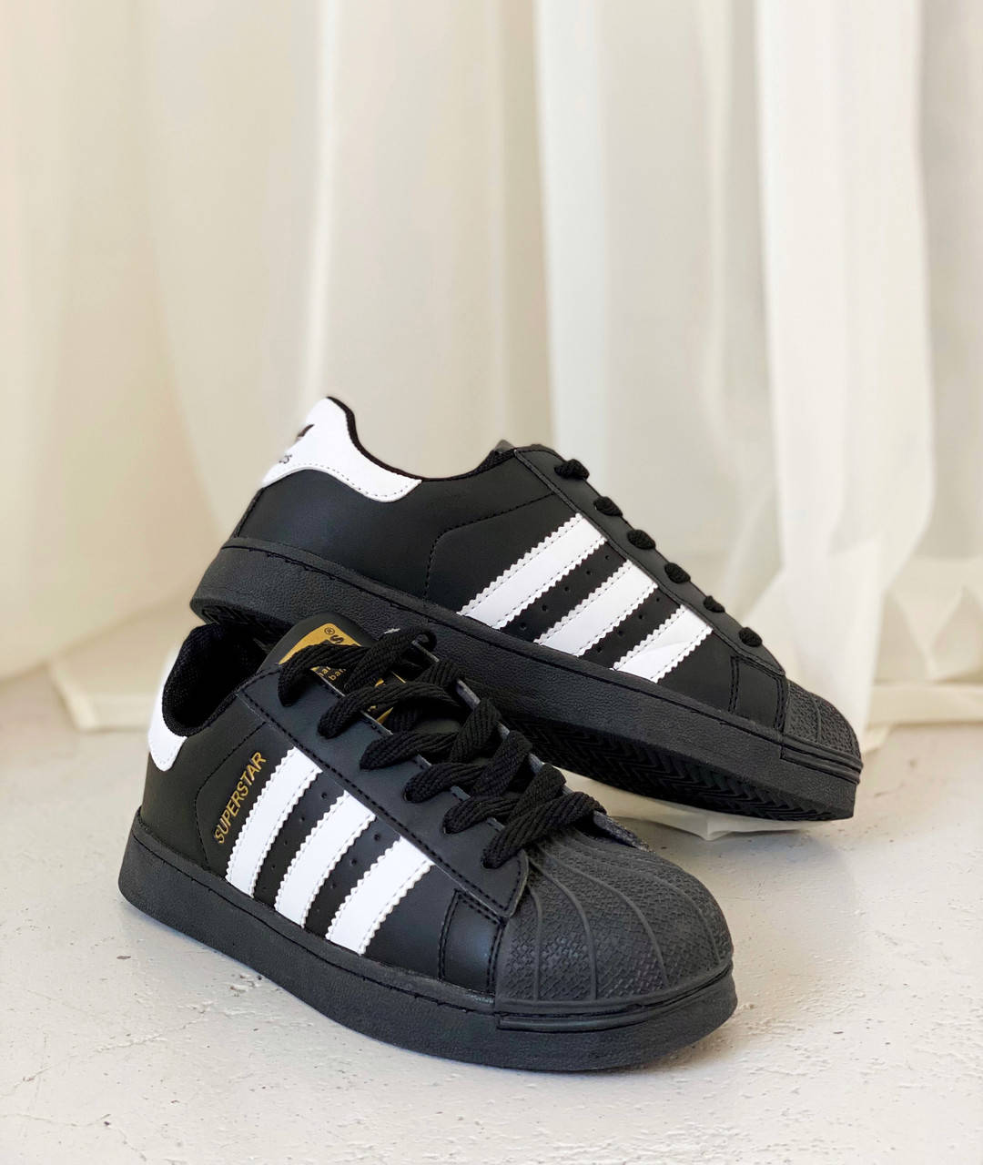 

Женские кроссовки ADIDAS SUPERSTAR Black Адидас суперстар черные, Черный