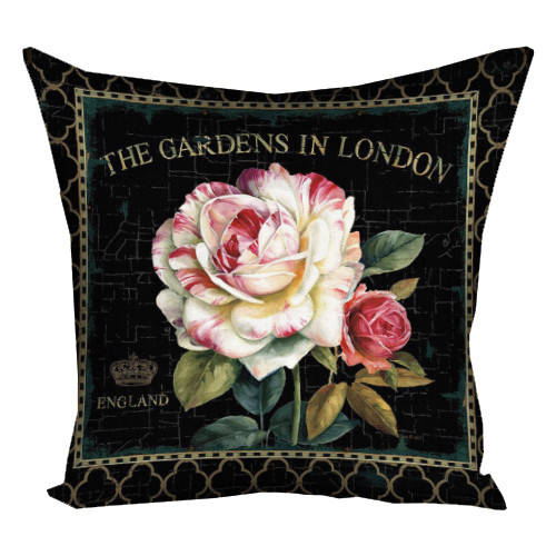 

Подушка габардиновая c принтом The gardens in London 30x30 см (3P_8M042), Белый