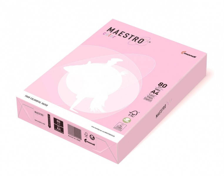 

Бумага цветная А4 80 г/м 500л Maestro Color Pastell OPI74 Flamingo розовый фламинго