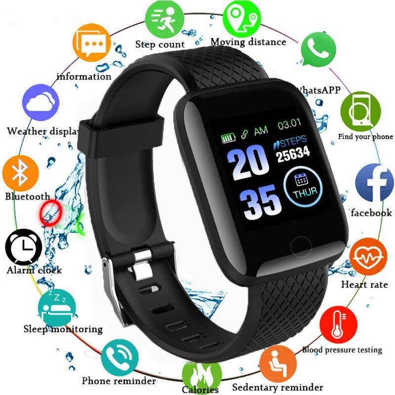 

Розумний смарт годинник фітнес браслет Smart Band 116 Plus Black