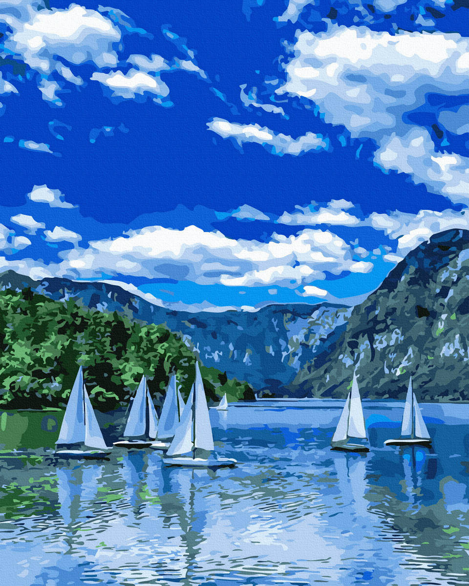 

Картина по номерам GX40246 Парусники 40х50см. Rainbow