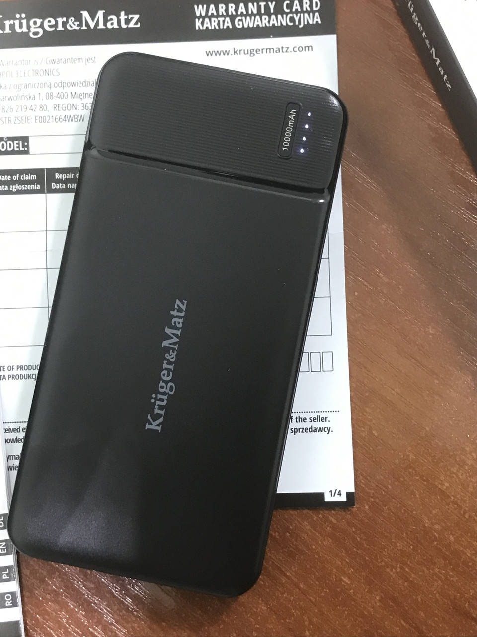 

Повербанк 10000 mAh Power bank Kruger&Matz Li-pol Польша