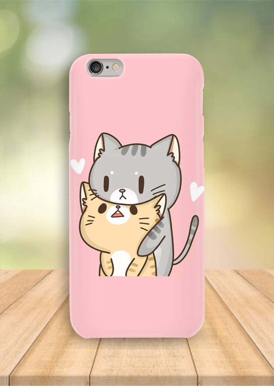 

Чехол на iPhone 6S Пара котиков сердечки