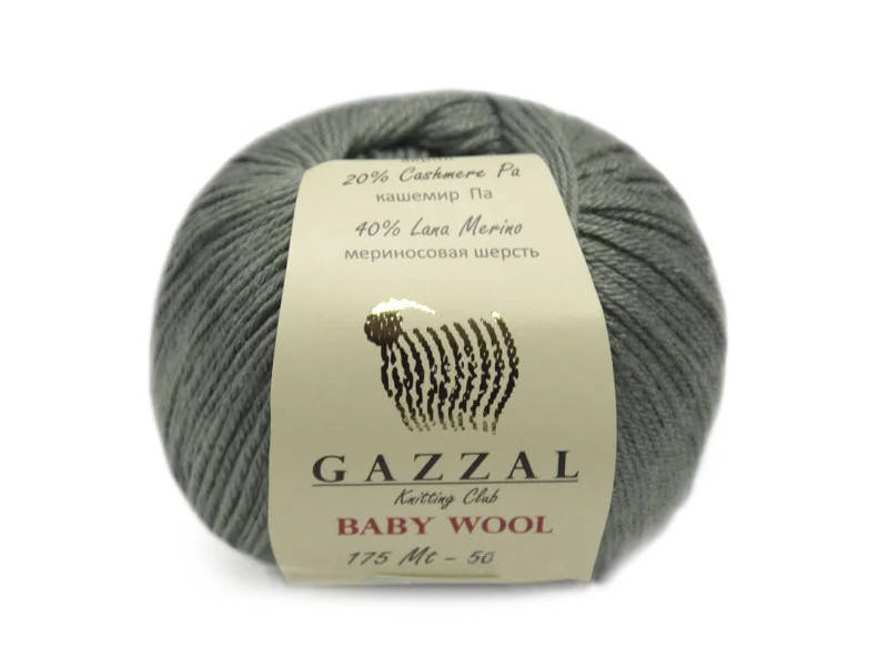 

Gazzal Baby Wool, стальной №818, Серый